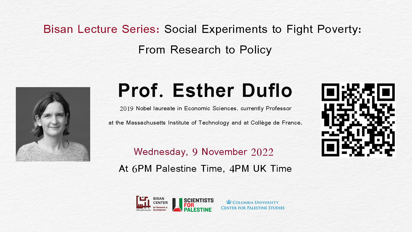Social Experiments to Fight Poverty: From Research to Policy-Prof. Esther Duflo